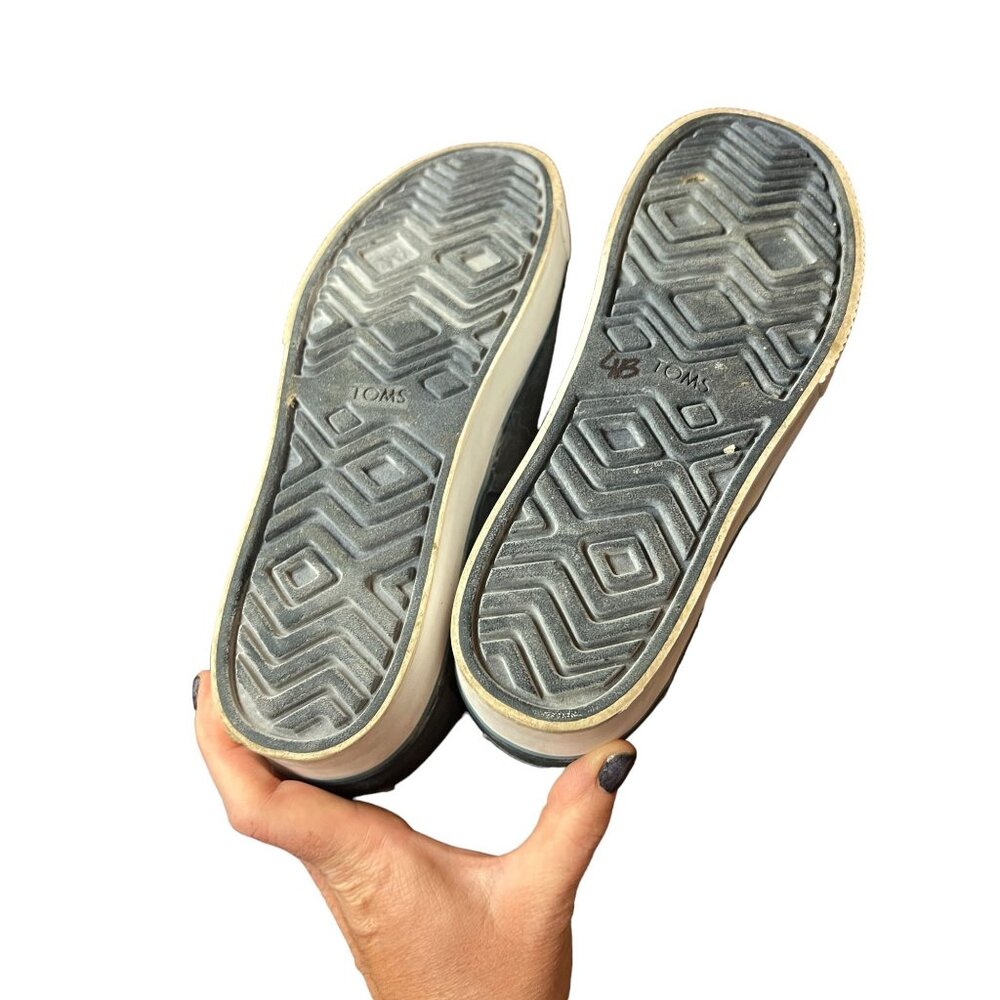 Toms Women's Alpargata Boardwalk faded Grey Canvas Slip-On Shoes Size 11 - Picture 7 of 7